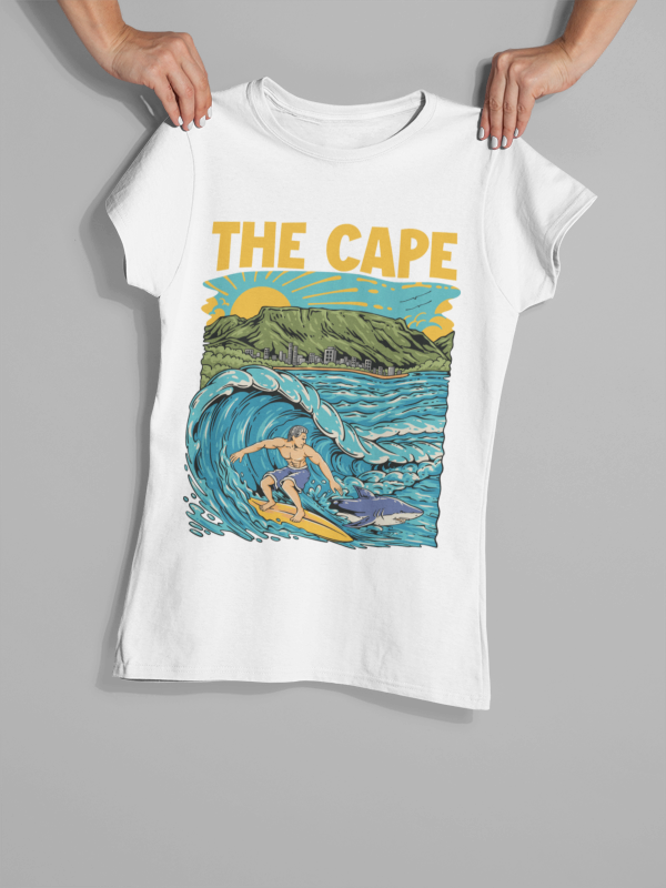 "The Cape" Tee: Sun, Surf & City